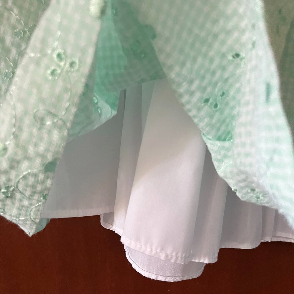 Bonnie Jean mint gingham eyelet dress 6X - Picture 10 of 13